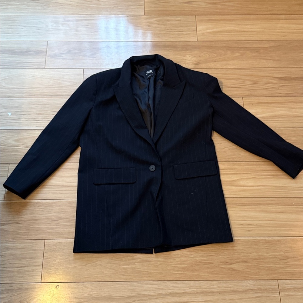 Zara Men’s Pinstripe Suit Jacket Size Large